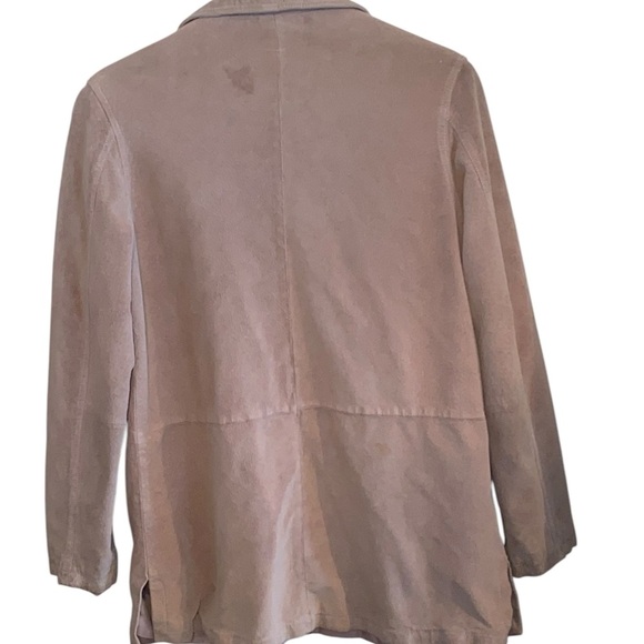 Vintage y2k Monterrey Bay dusty pink button up suede leather Blazer jacket Fall - Picture 9 of 11